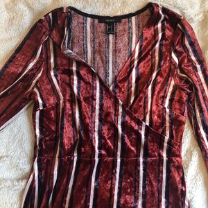 NWOT Forever 21 Striped Velvet Dress